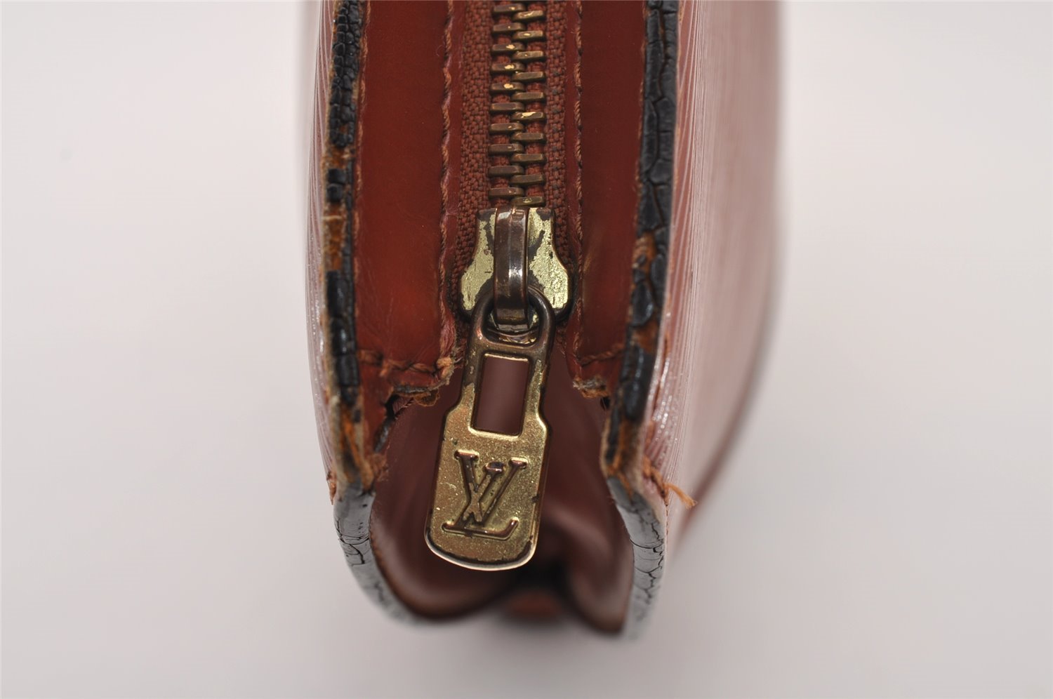 Authentic Louis Vuitton Epi Saint Jacques Hand Bag Brown M52273 LV 1480I