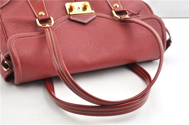 Authentic Louis Vuitton Suhali Rapsolu Shoulder Hand Bag Red M95849 LV 1481G