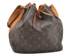 Authentic Louis Vuitton Monogram Petit Noe M42226 Shoulder Drawstring Bag 1481I