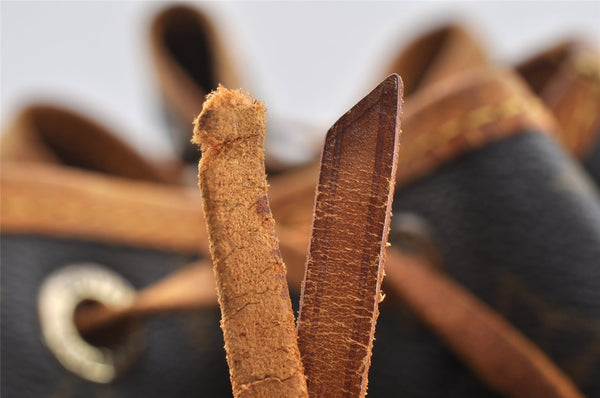 Authentic Louis Vuitton Monogram Petit Noe M42226 Shoulder Drawstring Bag 1481I