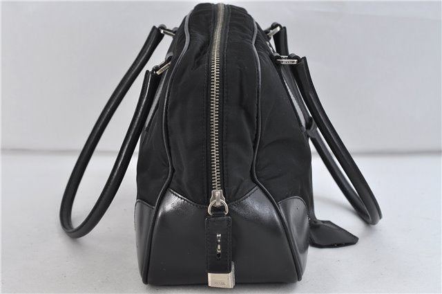 Authentic PRADA Nylon Leather Shoulder Hand Bag Black 1482D