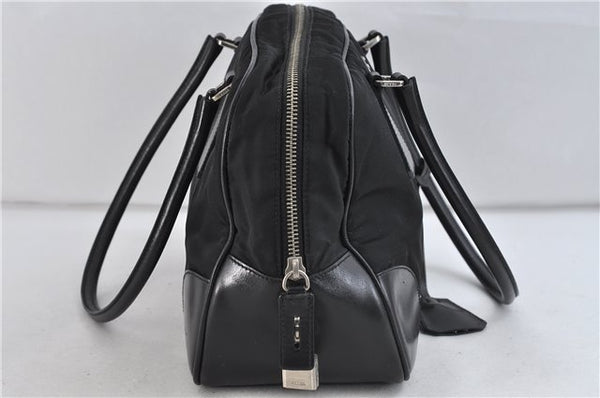 Authentic PRADA Nylon Leather Shoulder Hand Bag Black 1482D