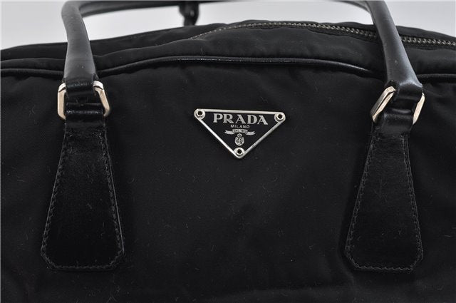 Authentic PRADA Nylon Leather Shoulder Hand Bag Black 1482D