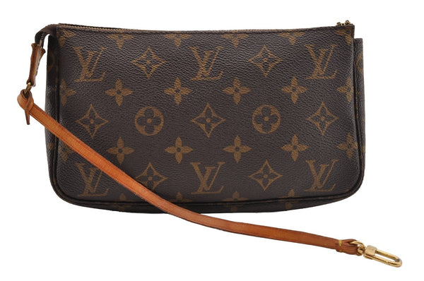 Authentic Louis Vuitton Monogram Pochette Accessoires Pouch M51980 LV Junk 1482I