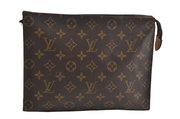 Auth Louis Vuitton Monogram Poche Toilette 26 Cosmetics Pouch Old Model LV 1483I