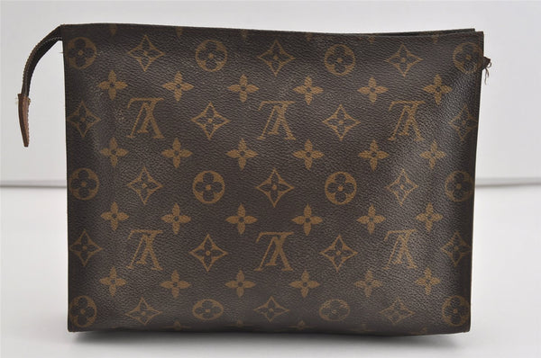 Auth Louis Vuitton Monogram Poche Toilette 26 Cosmetics Pouch Old Model LV 1483I