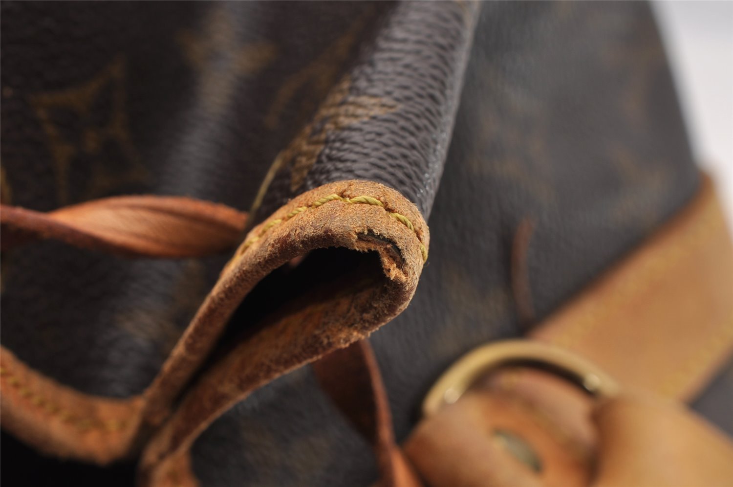 Authentic Louis Vuitton Monogram Petit Noe M42226 Shoulder Drawstring Bag 1484I