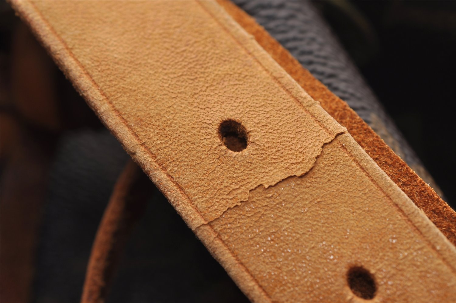 Authentic Louis Vuitton Monogram Petit Noe M42226 Shoulder Drawstring Bag 1484I