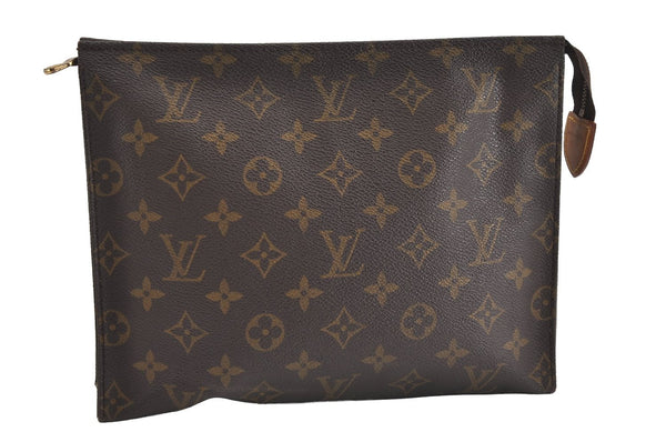 Authentic Louis Vuitton Monogram Poche Toilette 26 M47542 Cosmetics Pouch 1485I