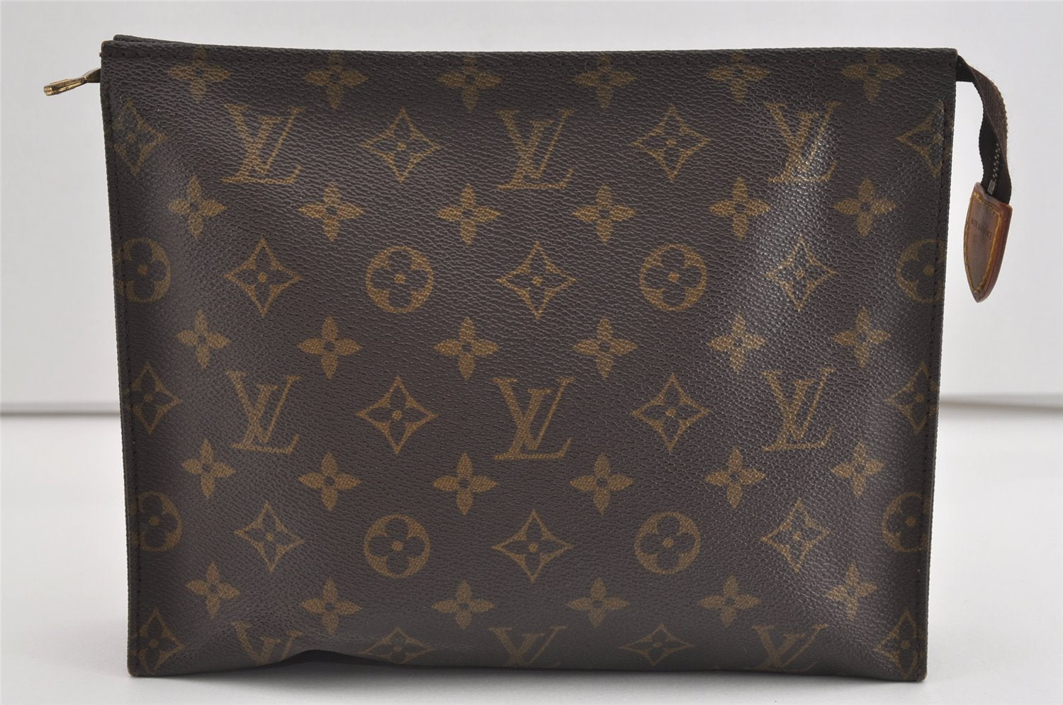 Authentic Louis Vuitton Monogram Poche Toilette 26 M47542 Cosmetics Pouch 1485I