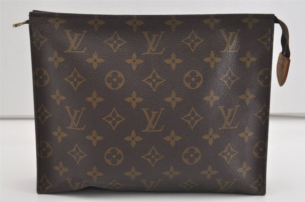 Authentic Louis Vuitton Monogram Poche Toilette 26 M47542 Cosmetics Pouch 1485I