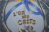 Authentic HERMES Carre 90 Scarf "L'OR DES CHEFS" Silk Blue Box 1486E