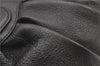 Authentic Ferragamo Gancini Vintage Leather Shoulder Hand Bag Purse Black 1486G