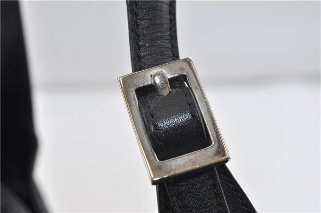 Auth GUCCI Sherry Line Kandinsky Shoulder Hand Bag GG Canvas Leather Black 1487D