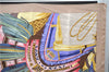 Authentic HERMES Carre 90 Scarf "CUIRS DU DESERT" Silk Beige Pink 1487E