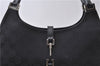 Authentic GUCCI Jackie Shoulder Hand Bag GG Canvas Leather 0021068 Black 1488D