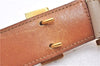 Authentic HERMES Leather Belt Reversible Size 60cm 23.6" Beige Brown 1488E