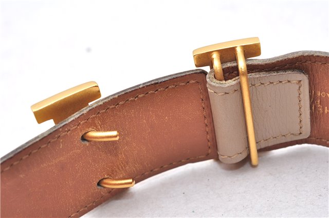 Authentic HERMES Leather Belt Reversible Size 60cm 23.6