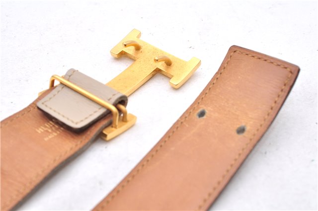 Authentic HERMES Leather Belt Reversible Size 60cm 23.6