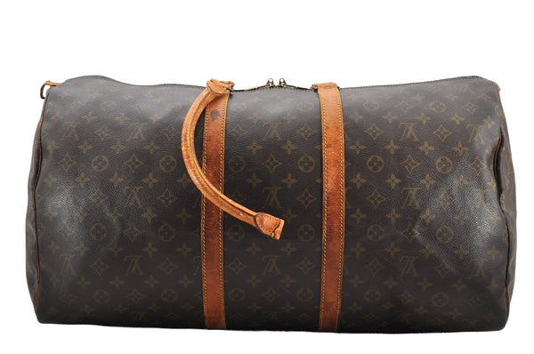 Authentic Louis Vuitton Monogram Keepall 55 Travel Boston Bag M41424 LV 1489I