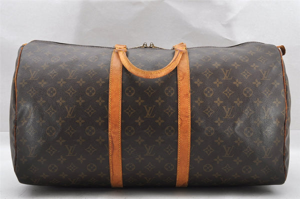 Authentic Louis Vuitton Monogram Keepall 55 Travel Boston Bag M41424 LV 1489I