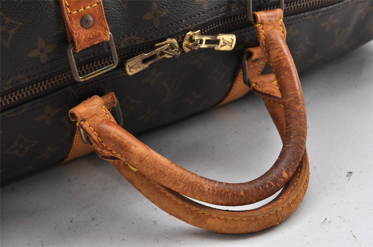 Authentic Louis Vuitton Monogram Keepall 55 Travel Boston Bag M41424 LV 1489I