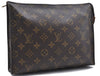 Auth Louis Vuitton Monogram Poche Toilette 26 Cosmetics Pouch M47542 LV 1490D