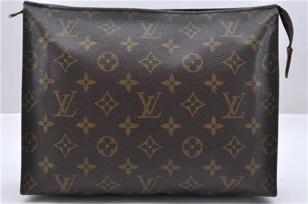 Auth Louis Vuitton Monogram Poche Toilette 26 Cosmetics Pouch M47542 LV 1490D