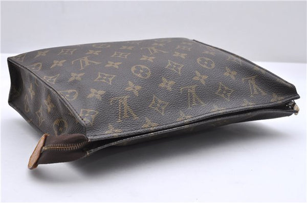 Auth Louis Vuitton Monogram Poche Toilette 26 Cosmetics Pouch M47542 LV 1490D