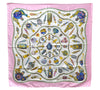 Authentic HERMES Carre 90 Scarf "Qu' importe le flacon" Silk Pink 1490E