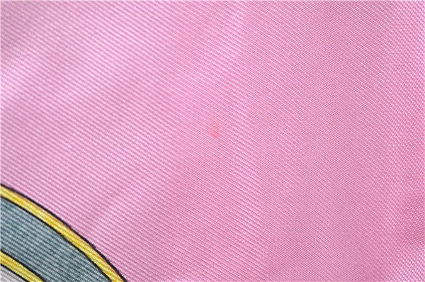 Authentic HERMES Carre 90 Scarf "Qu' importe le flacon" Silk Pink 1490E