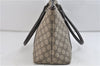 Authentic GUCCI Shoulder Tote Bag GG PVC Leather 114595 Brown 1491D