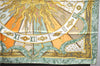 Authentic HERMES Carre 90 Scarf "CARPE DIEM" Silk Beige Green Box 1491E