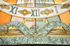 Authentic HERMES Carre 90 Scarf "CARPE DIEM" Silk Beige Green Box 1491E