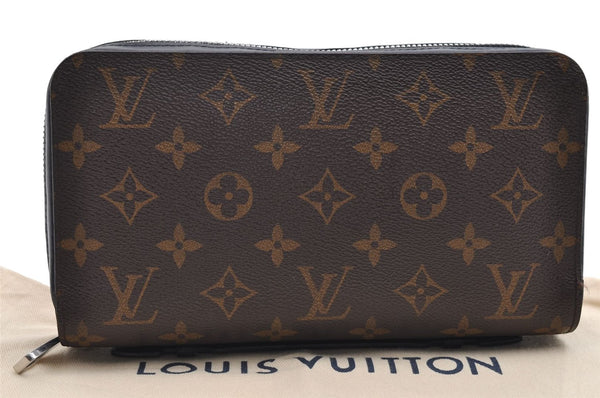 Authentic Louis Vuitton Monogram Macassar Zippy XL Wallet Purse M61506 LV 1492E