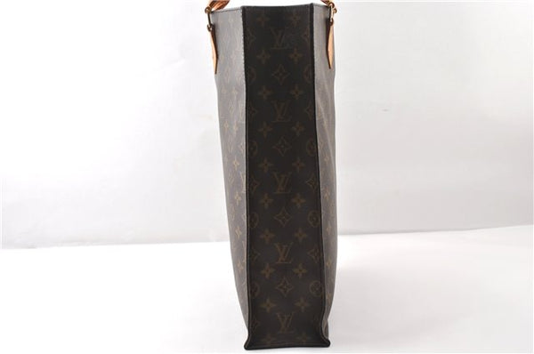 Authentic Louis Vuitton Monogram Sac Plat Hand Tote Bag M51140 LV 1492G