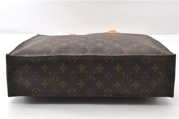 Authentic Louis Vuitton Monogram Sac Plat Hand Tote Bag M51140 LV 1492G