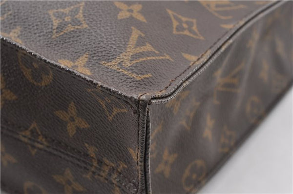 Authentic Louis Vuitton Monogram Sac Plat Hand Tote Bag M51140 LV 1492G