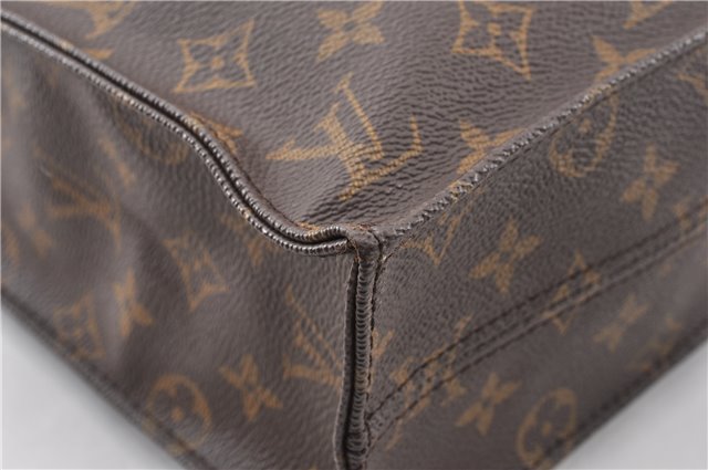 Authentic Louis Vuitton Monogram Sac Plat Hand Tote Bag M51140 LV 1492G