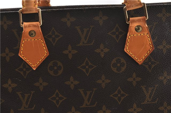 Authentic Louis Vuitton Monogram Sac Plat Hand Tote Bag M51140 LV 1492G