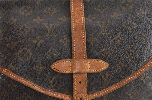 Auth Louis Vuitton Monogram Saumur 30 Shoulder Cross Body Bag M42256 LV 1494D