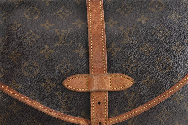 Auth Louis Vuitton Monogram Saumur 30 Shoulder Cross Body Bag M42256 LV 1494D