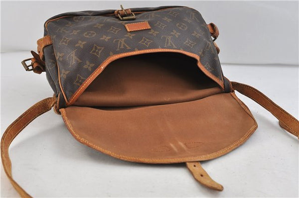 Auth Louis Vuitton Monogram Saumur 30 Shoulder Cross Body Bag M42256 LV 1494D