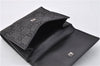 Authentic GUCCI Vintage Bifold Wallet Purse GG Canvas Leather 05504 Black 1494F