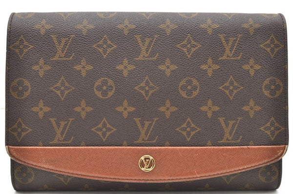 Auth Louis Vuitton Monogram Bordeaux 2Way Shoulder Clutch Bag M51797 LV 1495D