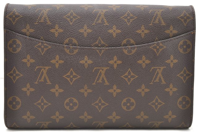 Auth Louis Vuitton Monogram Bordeaux 2Way Shoulder Clutch Bag M51797 LV 1495D