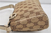 Authentic GUCCI Abbey Hand Bag GG Canvas Leather 145750 Beige 1496D