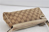 Authentic GUCCI Abbey Hand Bag GG Canvas Leather 145750 Beige 1496D