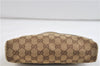 Authentic GUCCI Abbey Hand Bag GG Canvas Leather 145750 Beige 1496D