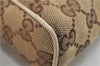 Authentic GUCCI Abbey Hand Bag GG Canvas Leather 145750 Beige 1496D